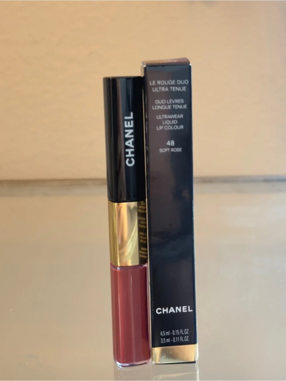 48 Soft Rose-CHANEL Le Rouge Duo Ultra Tenue Liquid Lip Colour -